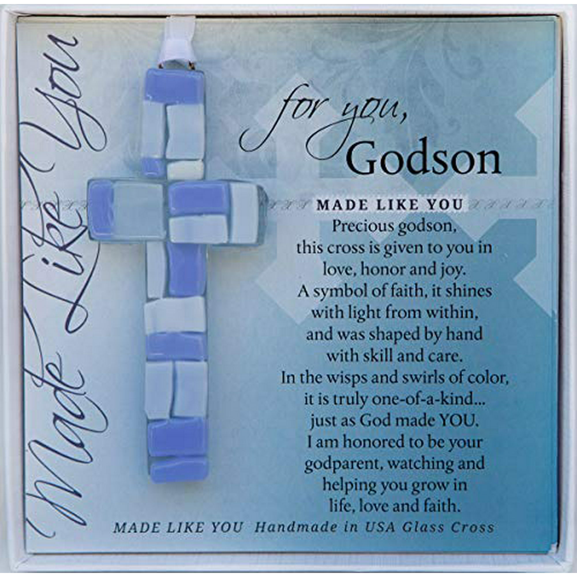Godson Blue Mosaic Handmade Glass Cross Grandparent Gift Company For You Godson Blue Mosaic Handmade Glass Cross Grandparent Gift Company For You